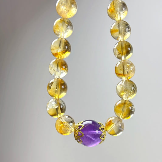 301 Yellow Phantom Quartz Amethyst Bracelet