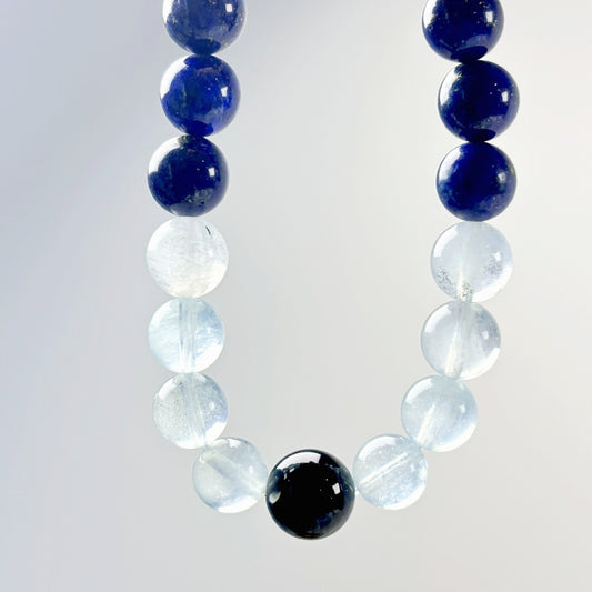 602 Lapis Lazuli Aquamarine Blue Tiger's Eye Bracelet