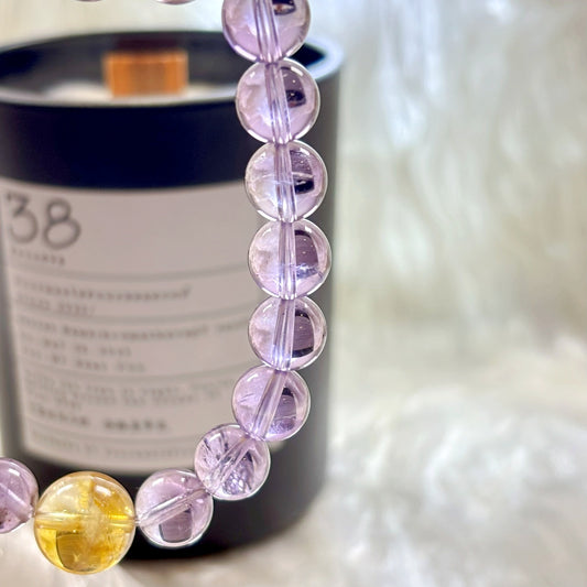 705 Uruguayan Amethyst Yellow Phantom Quartz Bracelet