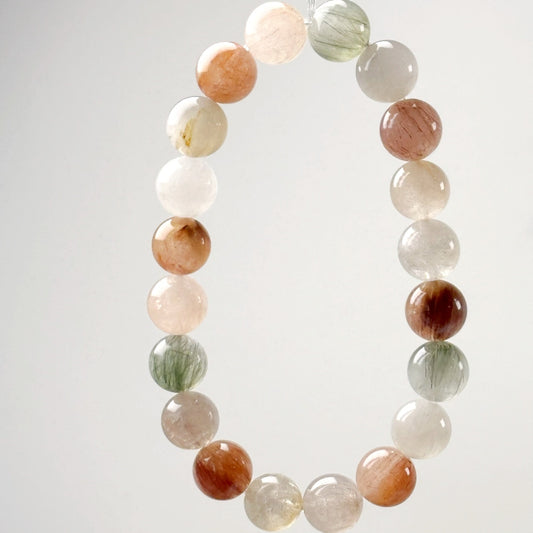 1204 Multi-colored Rutilated Quartz bracelet