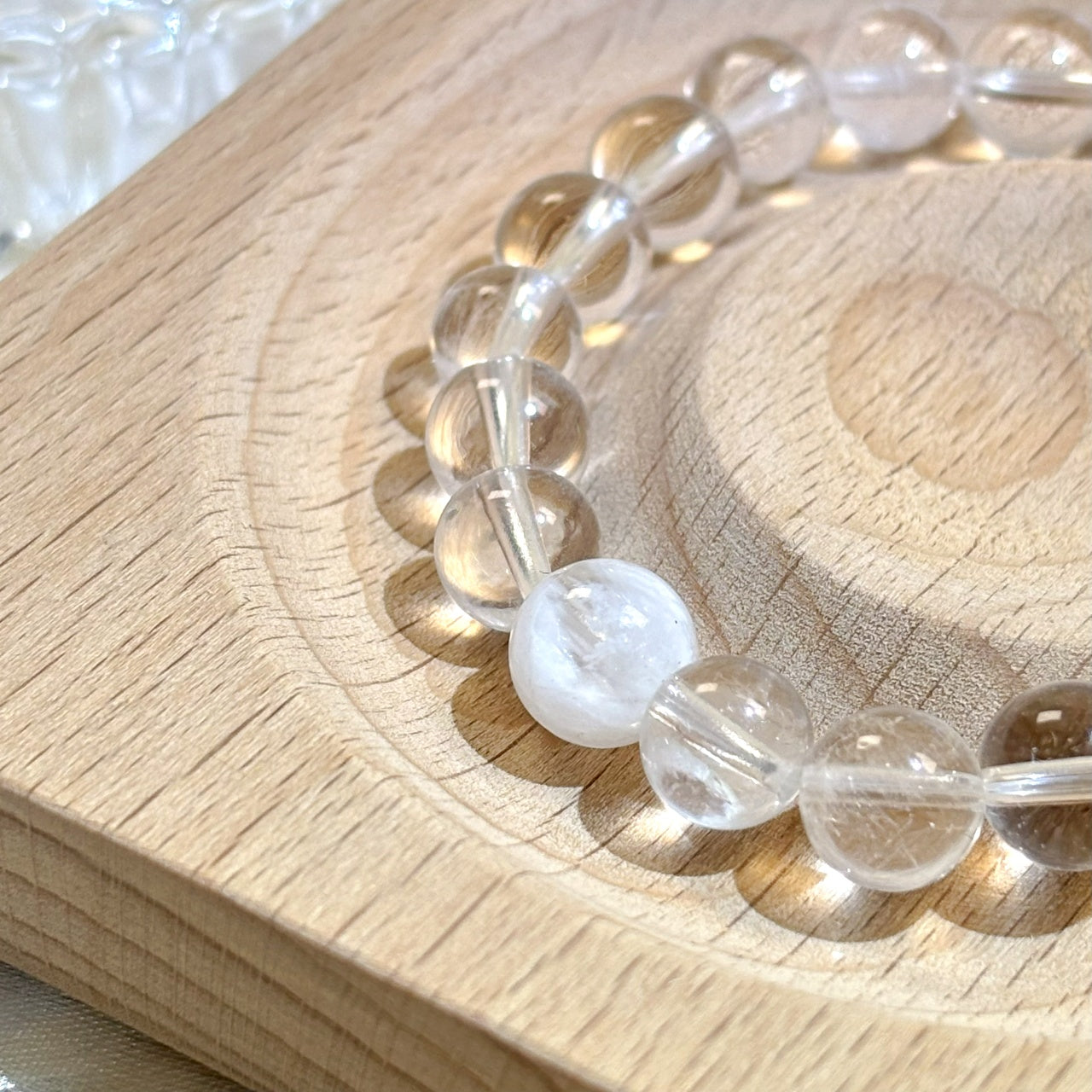 1002 Clear Quartz Snowflake Phantom Quartz bracelet
