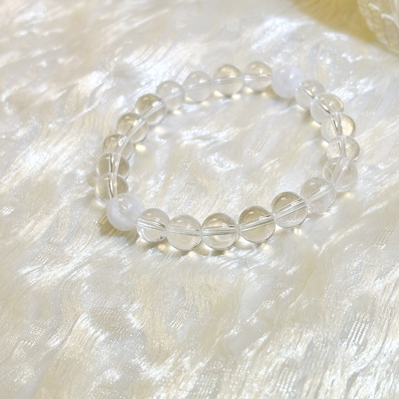 1002 Clear Quartz Snowflake Phantom Quartz bracelet