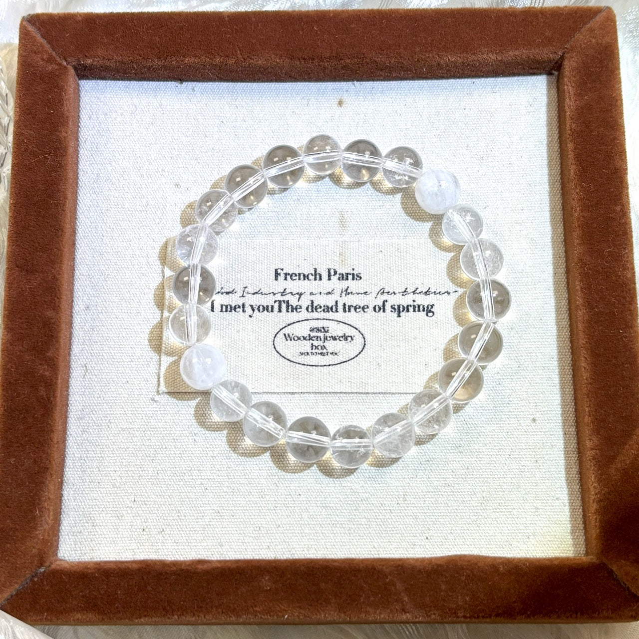 1002 Clear Quartz Snowflake Phantom Quartz bracelet