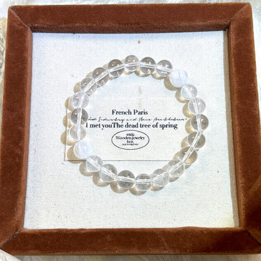 1002 Clear Quartz Snowflake Phantom Quartz bracelet