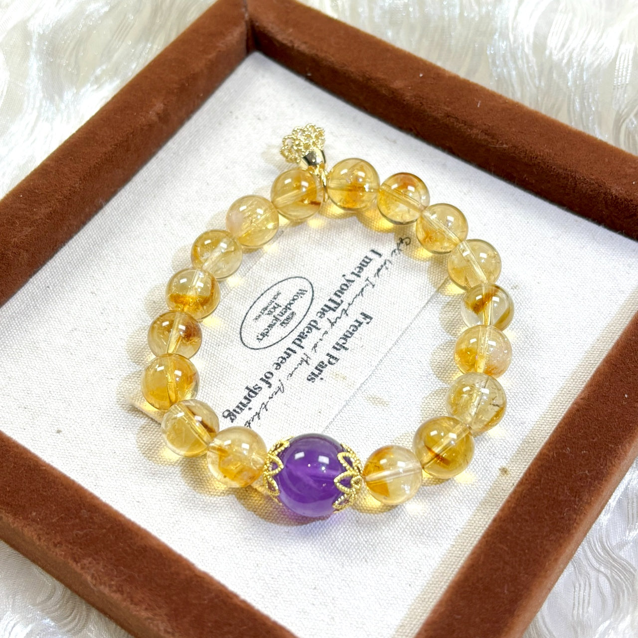 301 Yellow Phantom Quartz Amethyst Bracelet