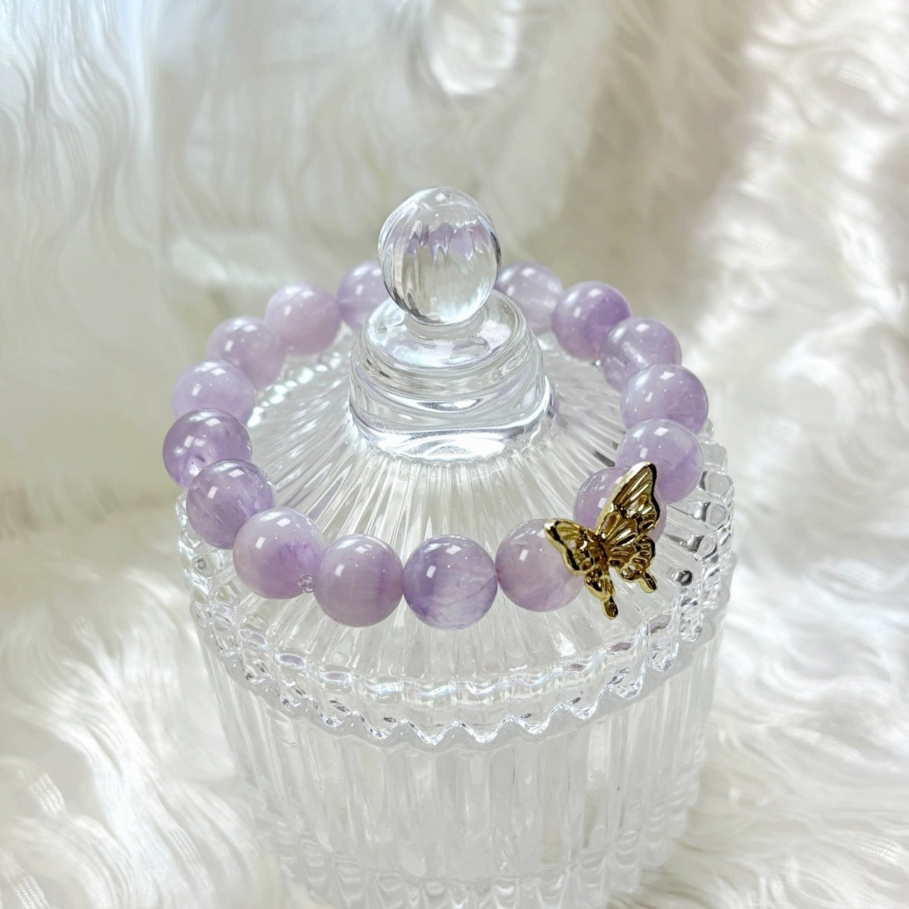 704 Purple Rutilated Quartz Bracelet