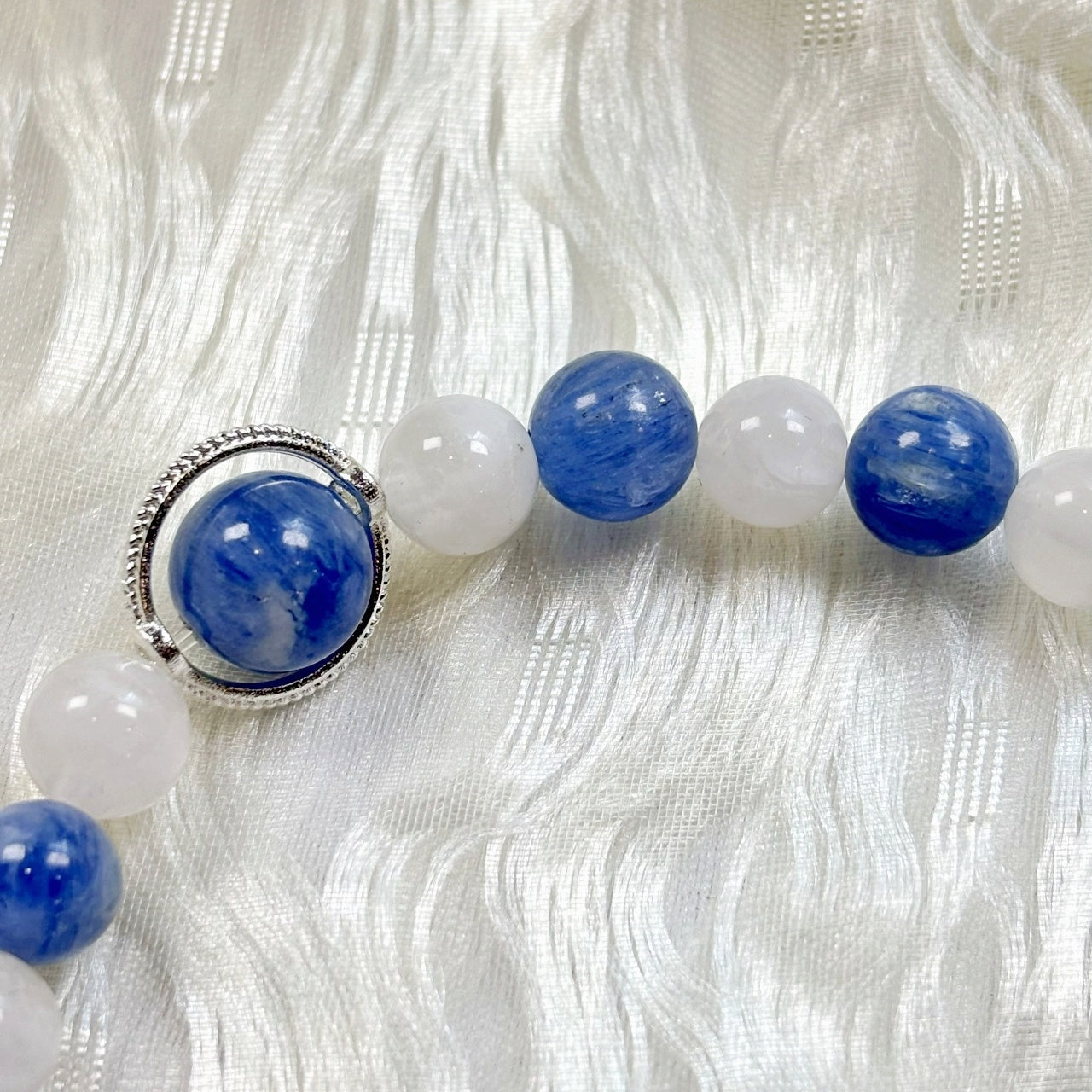 502 Kyanite Snowflake Phantom Quartz Bracelet