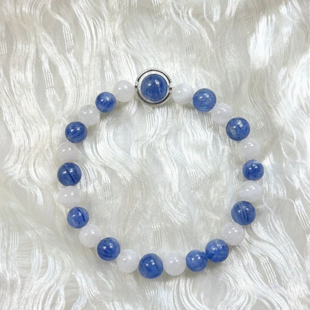 502 Kyanite Snowflake Phantom Quartz Bracelet