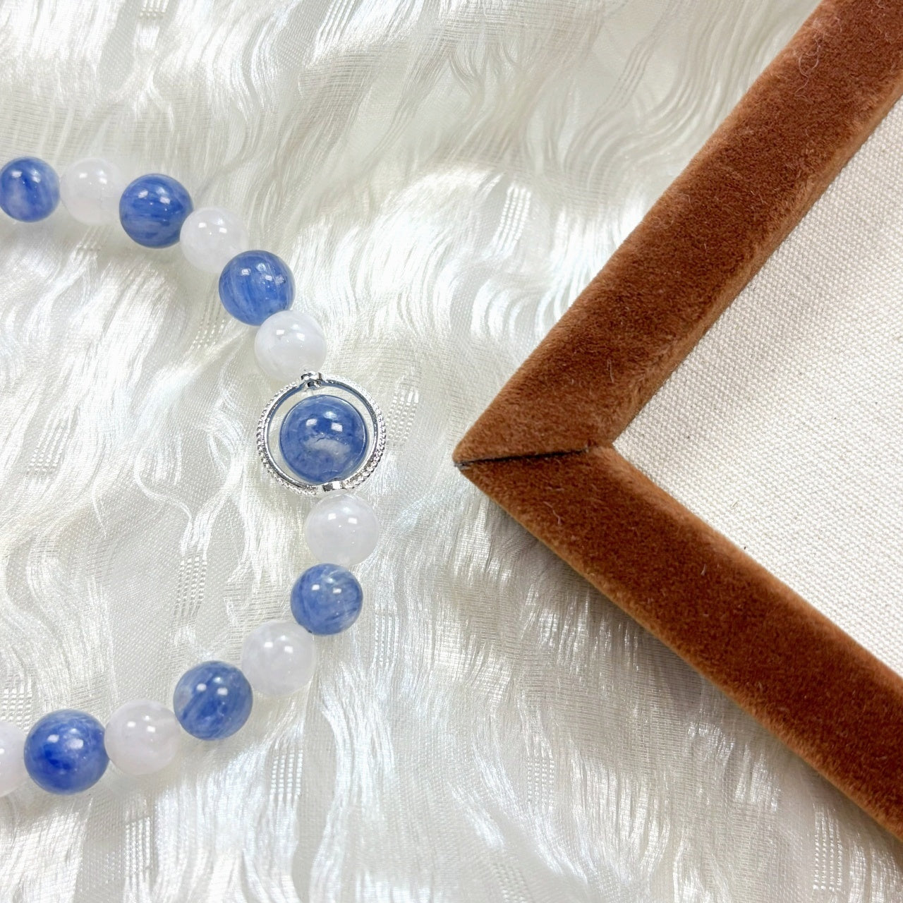 502 Kyanite Snowflake Phantom Quartz Bracelet