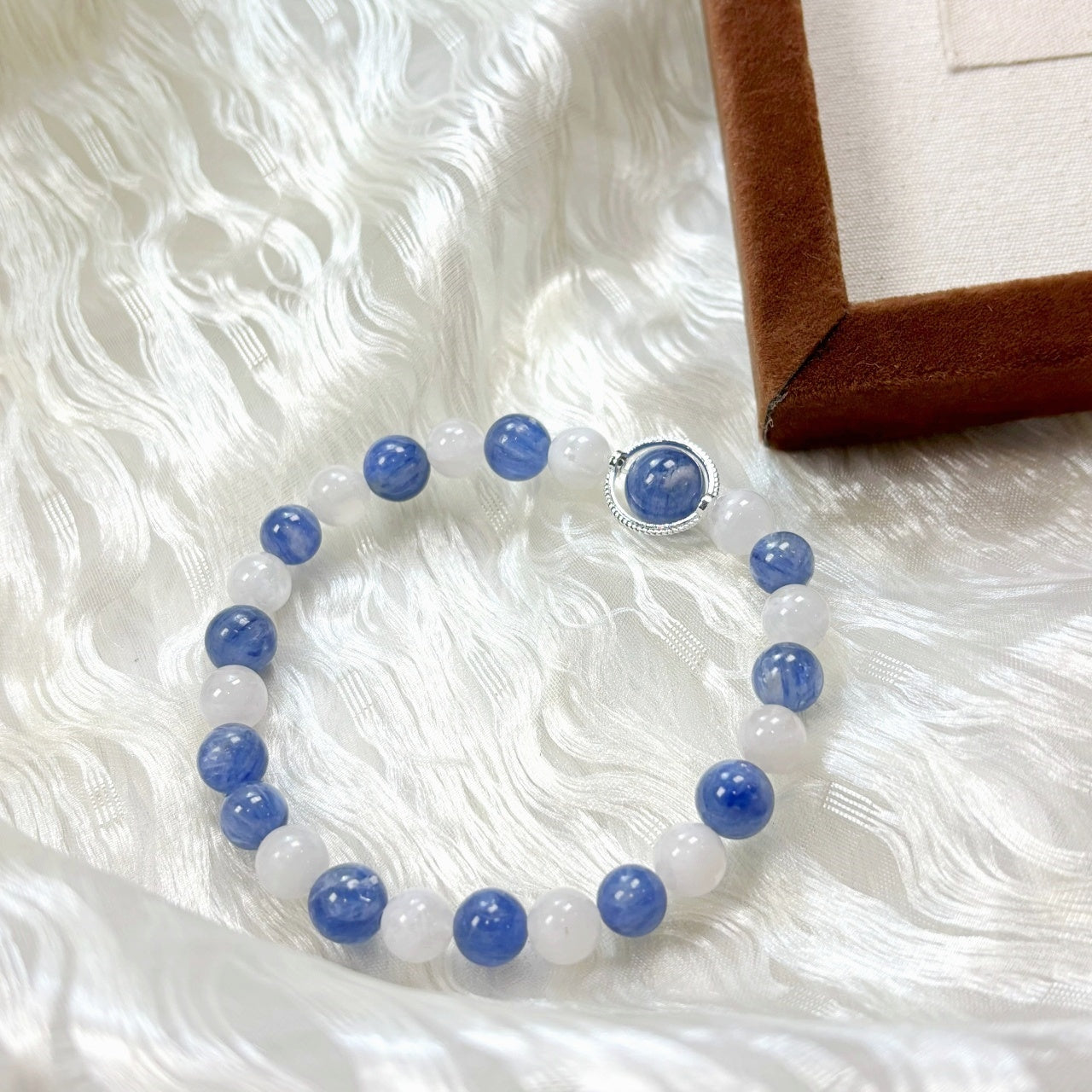 502 Kyanite Snowflake Phantom Quartz Bracelet