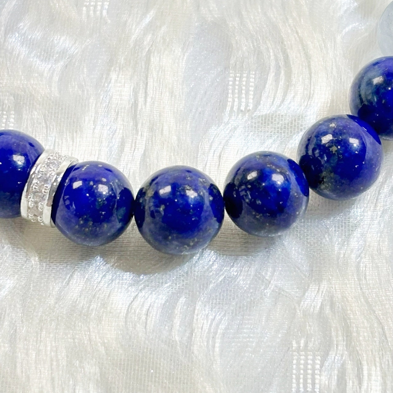 602  Lapis Lazuli Aquamarine Blue Tiger's Eye Bracelet