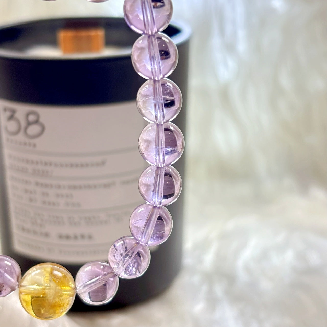 705 Uruguayan Amethyst Yellow Phantom Quartz Bracelet
