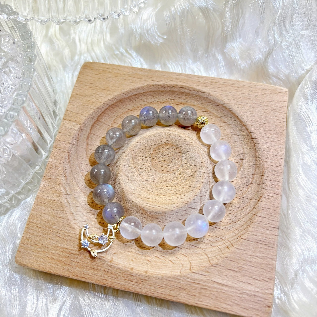 505 Blue Moonstone Gray Moonstone Bracelet