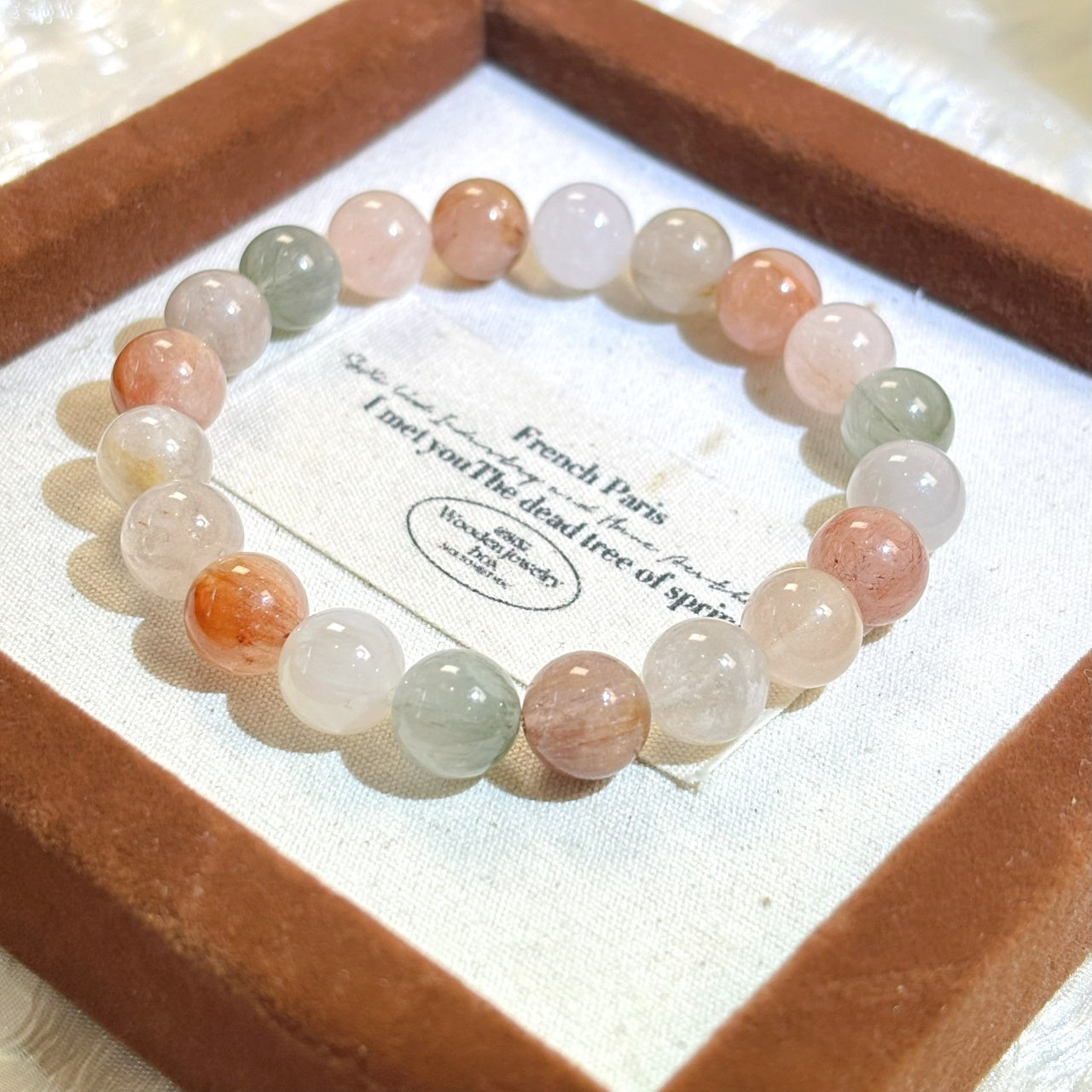 1204 Multi-colored Rutilated Quartz bracelet