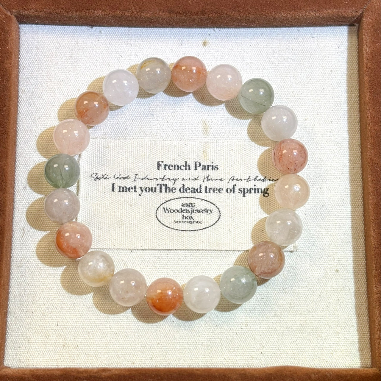 1204 Multi-colored Rutilated Quartz bracelet